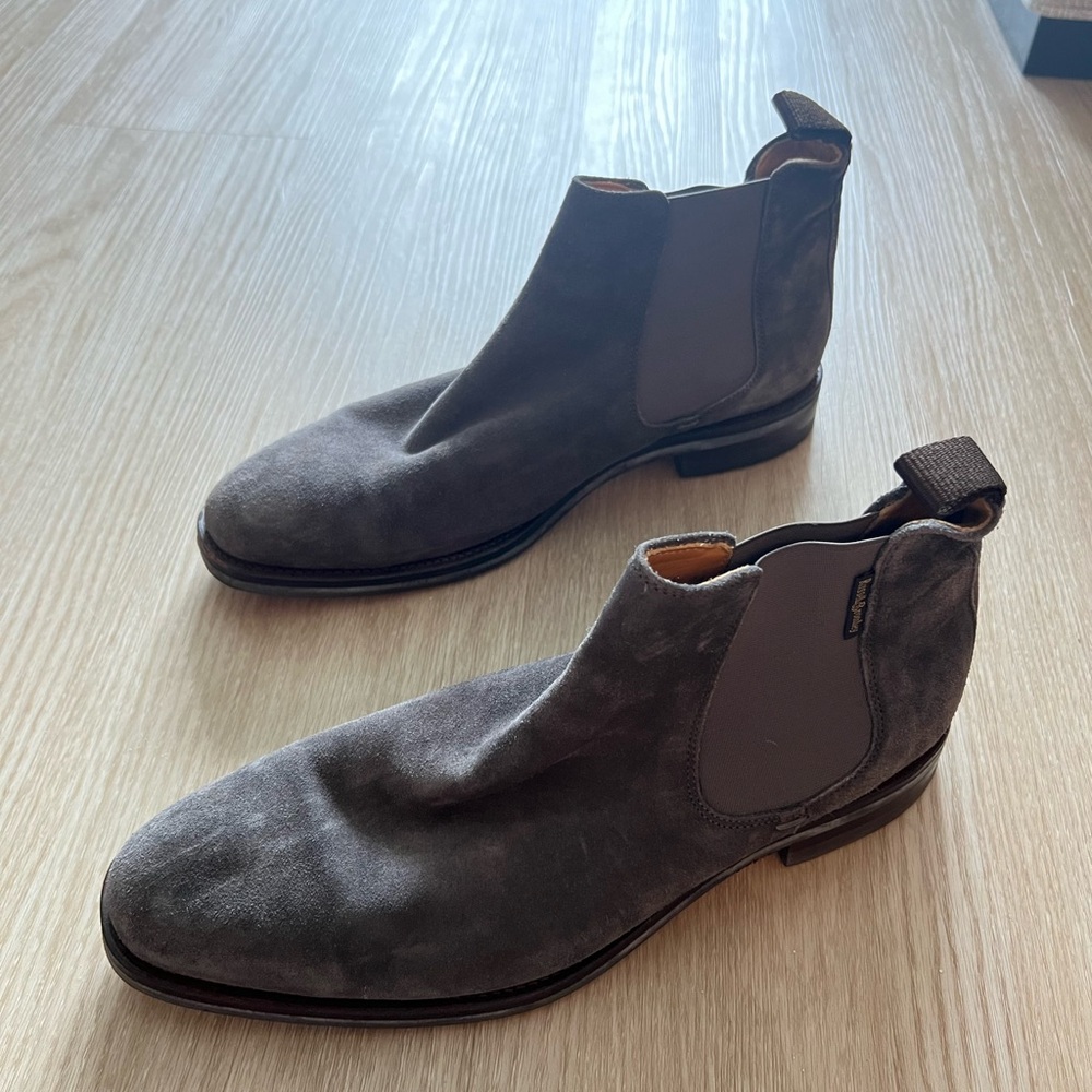 Russell & Bromley Men's Suede Burlington Chelsea Boots - Gray